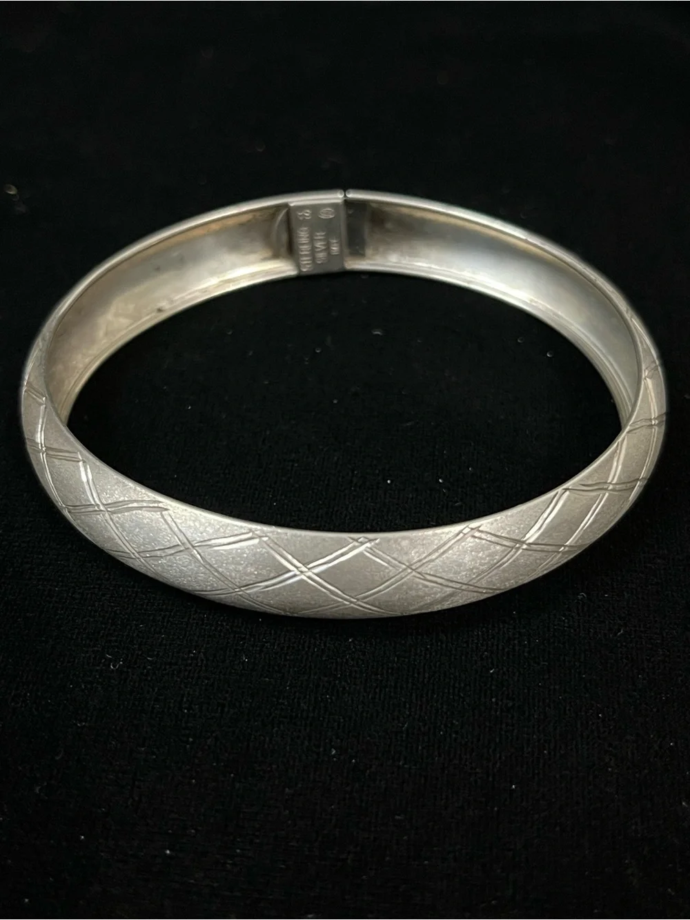 Vintage Stefani Argento Italy Sterling Silver Bangle Bracelet 1821